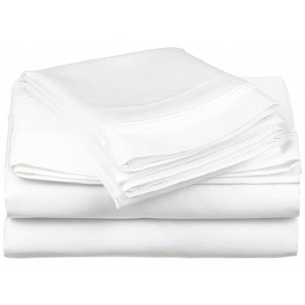 Superior Egyptian Cotton 650 Thread Count Solid Sheet Set Twin XL-White 650XLSH SLWH - main